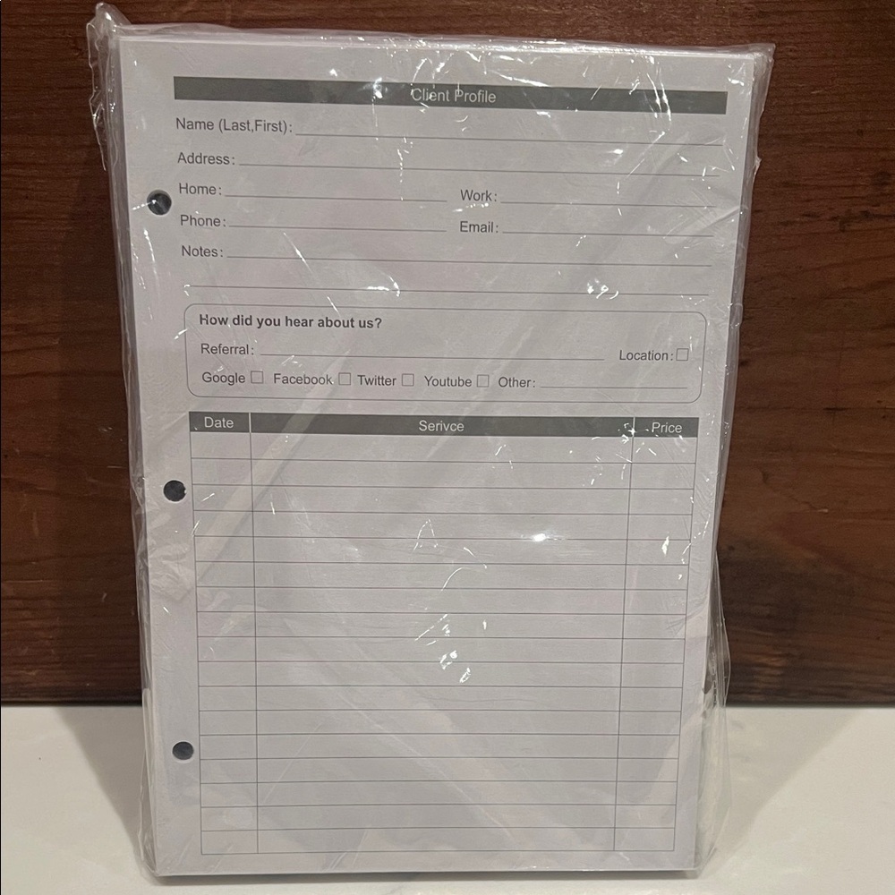 🔥‼️White Client Profile Notepad‼️🔥